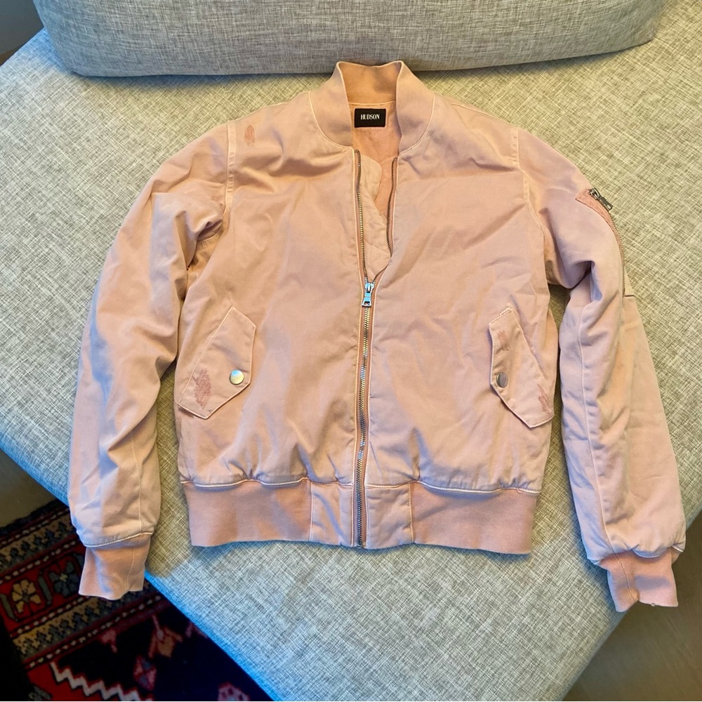 Hudson Pink Bomber Jacket Sz Small